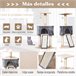 Arranhador para Gatos Aglomerado e Sisal PawHut Marfim