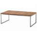 Beliani Conjunto lounge Madeira de acácia BERMUDA Branco/ Bege