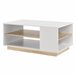 Mesa de centro Trelleborg com prateleira de aglomerado Natural/ Branco