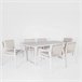Set de jardim ONIX com mesa retangular e 6 cadeiras Branco