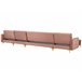 Beliani sofá modular Veludo ABERDEEN Rosa