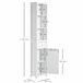 Armário Polivalente MDF HOMCOM, casa - casa de banho 34 Branco
