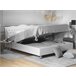 Beliani Cama com armazenamento Pele sintética METZ 189x215 Branco