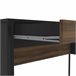 Mesa de escritório Mallorca com 2 gavetas Preto/ Madeira