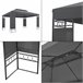 Tenda de receção Lanciano aço poliéster 400x300 Cinza Escuro