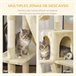 Arranhador para Gatos Aglomerado, Pelúcia e Corda de Sisal PawHut Bege
