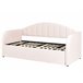 Beliani Cama nido Terciopelo EYBURIE 99x217 Cinza Claro