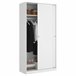 Armário 2 portas com efeito madeira 100 Branco