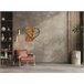 Placa decorativa WOOD HEART em metal negro Preto