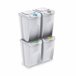 WELL HOME Conjunto de 4 lixeiras-lixeira 35L Branco
