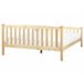 Cama Pinho GIVERNY 160 x 200 cm Castanho escuro 169x208 Branco
