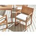 Beliani Almofada de assento para exterior SASSARI 46x46 Branco