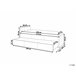 Beliani Cama com estrado Bouclé MARMANDE 86x214 Bege