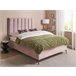 Beliani Cama com armazenamento Veludo SEZANNE 170x215 Rosa