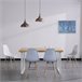  Mesa de jantar Natural 140x80 Branco