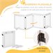 Barreira de Segurança para Cães Madeira de Pinho PawHut Branco