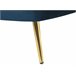 Beliani Chaise longue à direita Veludo ALLIER Azul Marino