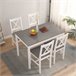 Conjunto de mesa com 4 cadeiras VERSALLES Branco/cinza