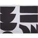 Beliani Almofada decorativa LIRIOPE 30x50 Branco/ Preto