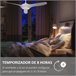 Ventoinha de Teto ABS HOMCOM, casa - aquecimento e climatização Branco