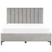 Beliani Cama com estrado Veludo SEZANNE 190x215 Azul Marino