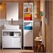 Armário alto de casa de banho BZR187-W SoBuy PT Branco