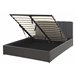 Beliani Cama com estrado Poliéster DREUX 151x214 Cinza Escuro