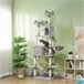 Arranhador para Gatos Aglomerado e Sisal PawHut Cinza