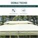 Pérgola de Jardim Aço e Poliéster Outsunny 400x300 Bege