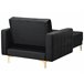 Beliani Chaise longue Veludo ABERDEEN Areia