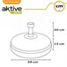 Base para guarda-sol circular branco 25-48 mm Aktive Branco