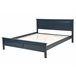 Beliani Cama com estrado Pinho OLIVET 168x208 Azul