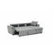 Chaise longue com cama ANTON reversível 3 lugares cinza Cinza
