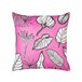 Beliani Almofada decorativa MALVA Rosa