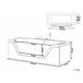 Beliani Banheira de interior SAMANA 71x153 Branco