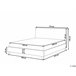 Beliani Cama com estrado Poliéster SENNEZ 175x216 Cinza Claro