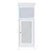 Armário de casa de banho Karlsøy com 1 porta MDF rattan Branco