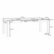Mesa de jantar extensível MONTREAL branco Branco Brillo