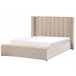Beliani Cama de água Veludo NOYERS 190x247 Bege