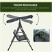 Baloiço de Jardim Metal, Poliéster e Tecido Oxford Outsunny Cinza