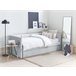 Beliani Cama com estrado Poliéster CHAVONNE 99x218 Cinza Claro