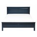 Beliani Cama com estrado Pinho OLIVET 148x208 Azul