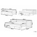 Beliani Cama com estrado Madeira de seringueira CAHORS 186x209 Branco