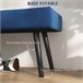 Banco de Pé de Cama Aço, Espuma e Poliéster HOMCOM, casa - quarto Azul