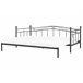 Beliani Cama com estrado Metal TULLE 102x209 Preto