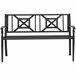 Banco de Jardim Aço Outsunny 128x62 Preto