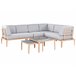 Beliani Conjunto lounge RIMA III Cinza