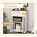 Aparador para Sala de Estar Melamina de Madeira HOMCOM 60 Branco
