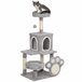 Arranhador para Gatos Melamina de Madeira e Sisal PawHut Cinza