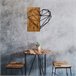 Placa decorativa WOOD HEART em metal negro Preto